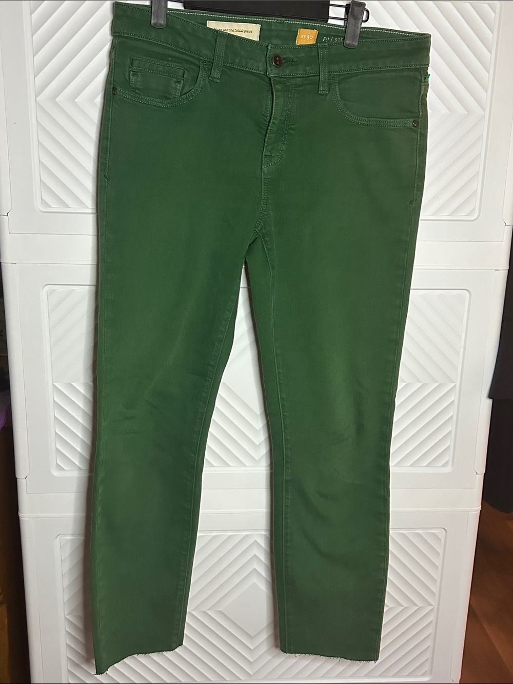 Pilcro and the Letterpress Green Skinny Jeans